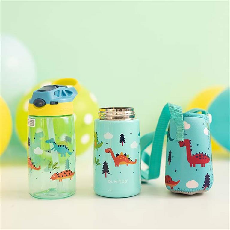 Olmitos Set botellas Tritán y acero Dino