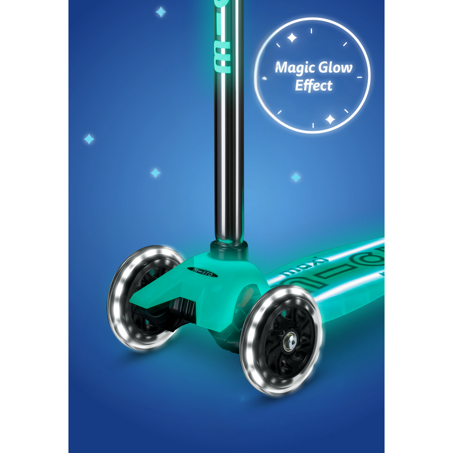 Micro Patinete Maxi Deluxe Glow Led Verde