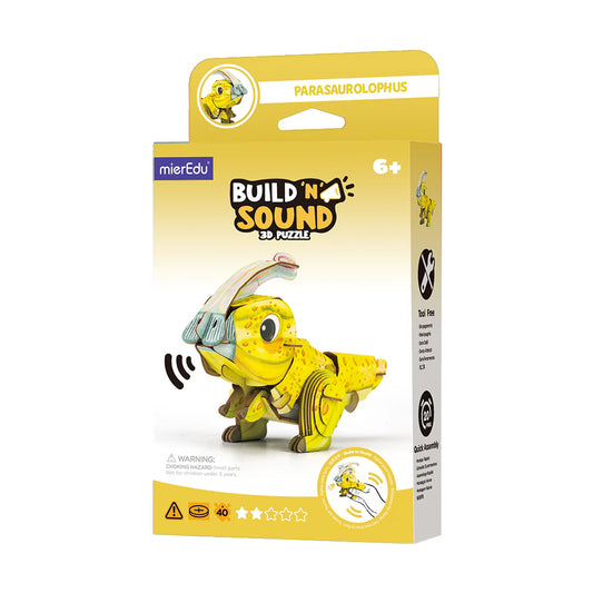 MierEdu Mini Puzzle 3D con sonido Parasaurolophus