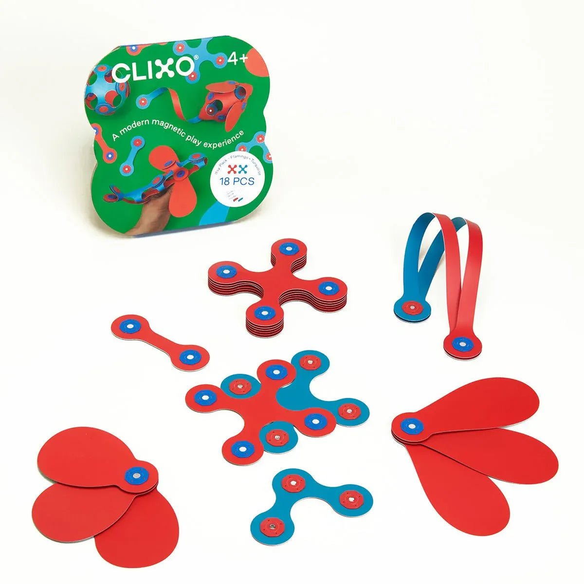 Clixo Itsy Pack Flamingo y turquesa 18 piezas