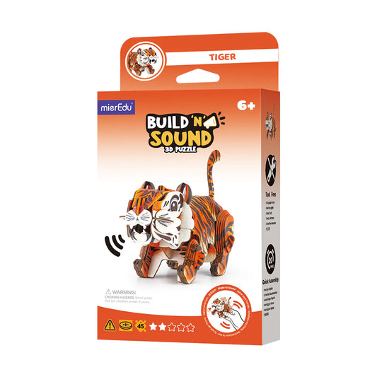 MierEdu Mini Puzzle 3D con sonido Tigre